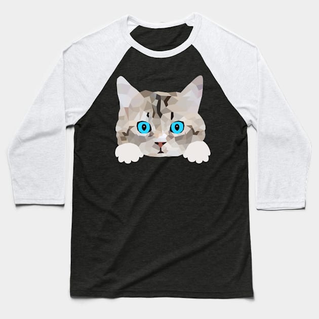 cute baby cat Baseball T-Shirt by Kingluigi